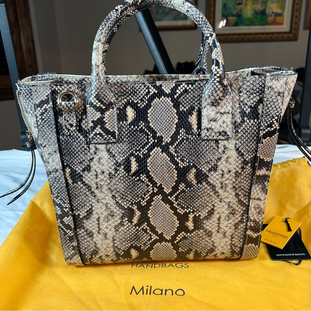 Valentino Charmon Python Satchel - image 7